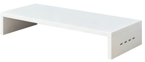 Aufquwk Sursupport d'écran pour bureau - Tablette De Ventilation Surélevée,Rangement Sureau pour Ordinateur Portable et Station de Travail | pour écran imprimante fournitures accessoires clavier
