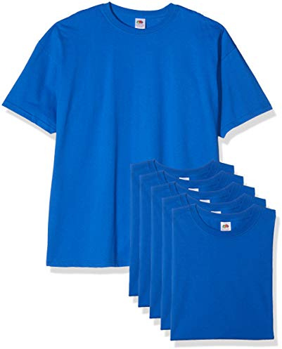 Fruit of The Loom Maglietta a Maniche Corte da Uomo Super Premium (Confezione da 5), Marina Militare, L