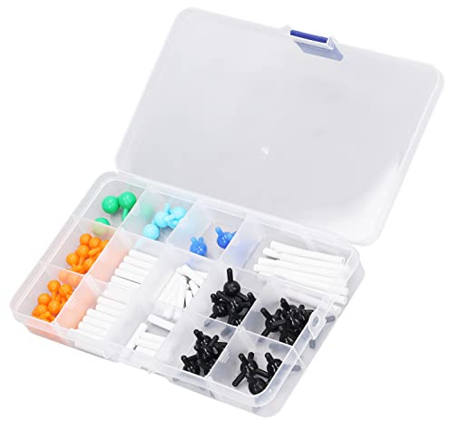 Kit de Modelo Molecular de Química, Modelo de Estructuras Micromoleculares Educativas en 3D de Colores Vibrantes para el Aprendizaje de Estudiantes y Profesores, Fácil de