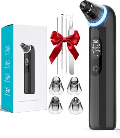 Mitesserentferner Porenreiniger Gesicht Porensauger Pickelentferner: Mitesser Sauger Porenreiniger 4 Saugköpfe 3 Modi USB-Laden Gesichtsreinigung Pickesauger Akne Entferner Gerät