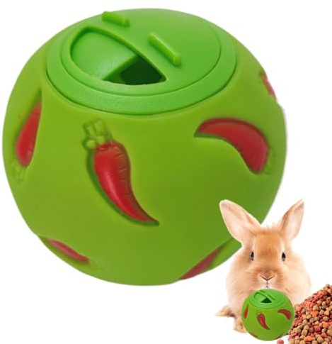 Balle À Friandise pour Rongeur 7,5 cm Balle De Friandises pour Lapin, Distributeur De Friandises pour Lapin Hérisson, De Boule De Friandise Distributeur De Nourriture pour Petits Animaux