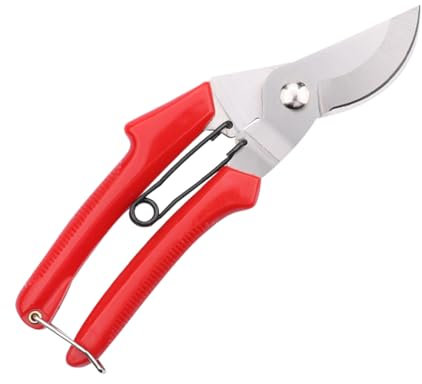 BESPORTBLE Tijeras De Podar Jardin Tijeras De Topiario Tijeras Para Plantas Cortasetos Manual Tijeras Para Bordes De Césped Tijeras De Jardin Podadora De Mano Rojo Acero Inoxidable