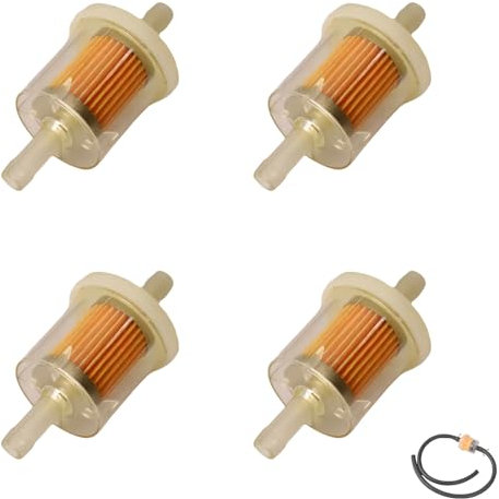 4 PCS Filtro Benzina Universale, Filtro Benzina Moto, Filtri Carburante di Alta Precisione per Scooter, Motociclette, Generatori e Tosaerba, Accessori di Filtrazione in Linea