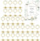 30 Portacarte da Tavolo Dorati, Mini Segnaposto Alti 5 cm, Portacarte da Tavolo, Portafoto, Adatti per Matrimoni, Feste, Decorazioni per la Casa, Feste di Compleanno, Promemoria da Ufficio, Foto
