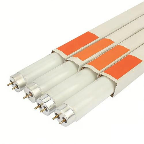 4 Pack 15W Tubes Fluorescents T8 450mm, Blanc Froid 6500K, Base G13, 1050LM, Faible Consommation D'énergie, éclairage D'urgence à économie D'énergie, Pour Cuisine, Salle De Bain, Armoire, Garage