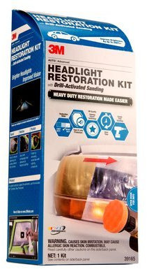 3M 39175 Heavy Duty Headlight Restoration Kit With Clearcoat Protectant