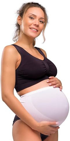 Carriwell Nahtloses Schwangerschafts-Bauchband | Atmungsaktiv, Dehnbares Bauchband für Schwangerschaft | Unterstützung des unteren Rückens | Lindert Rückenschmerzen & Muskelverspannungen, S