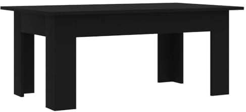 vidaXL Mesa de Centro Madera contrachapada Negro 100x60x42 cm
