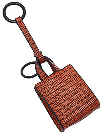 Liebeskind Berlin FLARE Lizard Paper Bag Keyring Tote, brillant orange, Onesize (HxBxT 7.0cm x3.0cm x0.0cm)