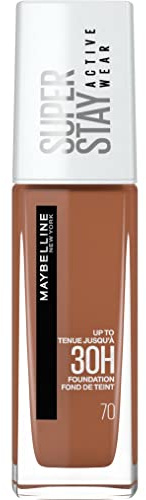 Maybelline New York Foundation, Superstay Active Wear 30 Hour Long-Lasting Liquid Foundation, Lightweight Feel, Water, Sweat and Transfer Resistant, 30 ml, Shade: 70, Cocoa