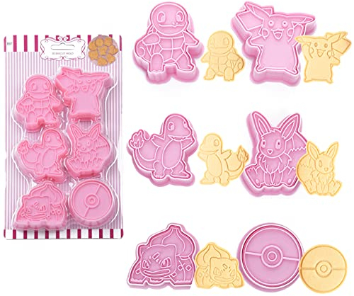 YongHang 6 Pezzi Formine Biscotti Set 3D Stampi per Biscotti Bambini Timbro Plastica Riutilizzabile per Pane Decorazione Torta Bambini Festa di Compleanno Cottura Fai da Te (Elfo)