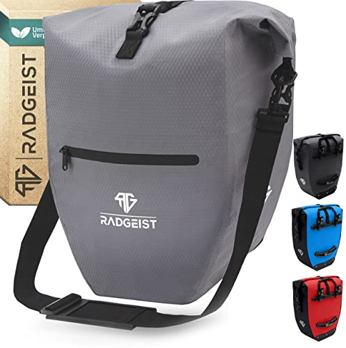 RADGEIST Fahrradtasche für Gepäckträger - Tasche für Fahrrad Gepäckträger - Gepäckträgertasche wasserdicht & Umhängetasche - Radtasche mit Reflektoren
