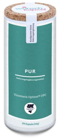Wunschkapsel Premium OPC, 500 mg, als exklusives Vinomerix Optima (Traubenkernextrakt aus der Champagne), 290 Kapseln