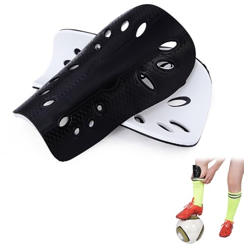 Schienbeinschoner für Erwachsene, Schienbeinschoner Fussball, Ergonomische Schienbeinschoner, Schienbeinschoner Herren, rutschfest, Leicht, Bietet Starke Dämpfung und Schutz, Schwarz