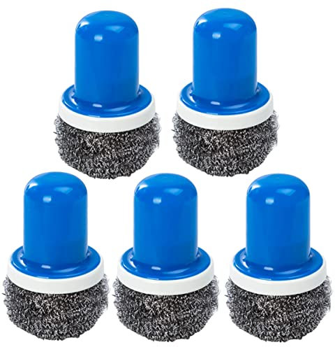 Mobestech Geschirrspülbürsten-Set 5-teilig Edelstahl-drahtbürstengriff für Die Küchenreinigung