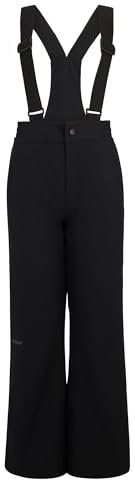 Ziener Kinder ABOL Ski-Hose/Schnee-Hose | wasserdicht, Träger, PFC frei, Black, 140