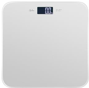 Jata Hogar HBAS1292 - Bascula de Baño Digital. Con Pantalla LCD. Hasta 180 kg. Compacta: 28 x 28 x 2 cm. Encendido y apagado automático. 4 sensores. Bascula baño alta precisión.