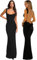 Hanaoops Women's Backless Dresses Crew Neck Sexy Sleeveless Long Dress Elegant Bowknot Bodycon Maxi Dress Club Cocktail Party Prom Evening Dresses Black