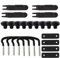 4 PC Roof Boot Clips U Bracket Car Van Mounting Kit, Roof Box U-Bolts Clamps Stainless Steel Fits With 8 Heavy Duty Lock Nuts, Metal Fixing Strip Quick Release Bandage Accessory Bag Luggage Roof