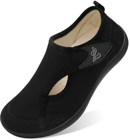 JIASUQI Slippers for Women Wide Diabetic Shoes Adjustable Arthritis Edema House Shoes Indoor Outdoor Breathable Slippers