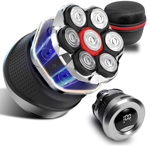 Head Shavers for Bald Men，7D Electric Bald Razor 7DWet/Dry Shaving Professional Grooming Kit for Balder Rechargeable Head Shavers for Scalp/Face/BeardClose Shave