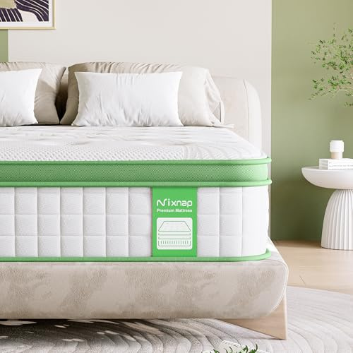 NIXNAP Mattress Double 4FT6, 10 Inch Hybrid, 9-Zone Ergonomic Support