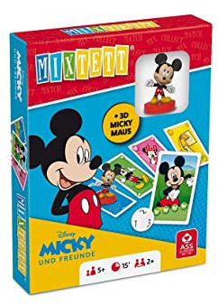 ASS Altenburger Disney Mickey & Friends Mixtett Jeu de Cartes avec Figurine Mickey