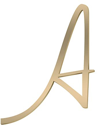 TentHome 3D Hausnummer Messing Buchstabe Selbstklebende A-Z Kennzeichnung Türnummer Adressnummer DIY Dekoration für Briefkasten Schilder Tür Gartentor Geschäft Gold A