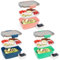 Bugucat Bento Box 2000ML 3 Set, Lunch Box Lunch Container to Go with 4 Compartment Tray, Salad Bowl with Dressing Container, Meal Prep to Go Containers for Food Fruit Snack, Built-in Reusable Spoon