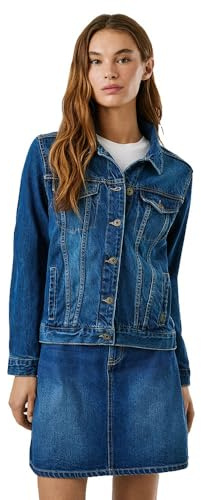 Pepe Jeans Regular Jacket Veste, Bleu (Denim-4A0), S Femme