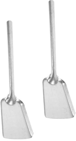 MAGICLULU 2Pcs Pelle à Charbon pelles Scoop doublures sur Jardinage Outillage Outils cheminée Outil Multifonction Petite Pelle à Terre Pelle de Plantation familiale de Jardin Le Fer Silver