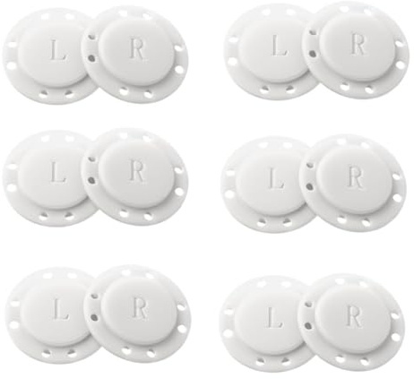 ZHAOYCSH 6 Pares de Botones Magnéticos Fuertes para Coser, Cierre Magnético de 26 mm, Botones de Presión Grandes para Chaquetas, Cortavientos y Manualidades, para Ropa y Proyectos de Costura,Blanco