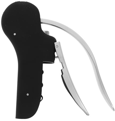 OSALADI Sacacorchos de Palanca Manual de Aleación de Zinc, Abridor de Botellas de Corcho para Vino Tinto, Mango Ergonómico, Herramienta Multifuncional para Uso Doméstico y Bares, Apertura