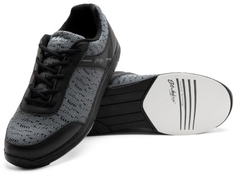 KR Strikeforce Flyer Chaussures de Bowling en Maille pour Homme Noir/Acier, 9.5 UK