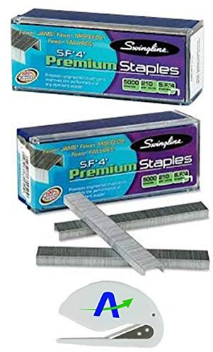 Swingline Staples, S.F. 4, Premium, 1/4 Length, 210/Strip, 5000/Box, Bundle of 2 Box = 10,000 Staples (35450)