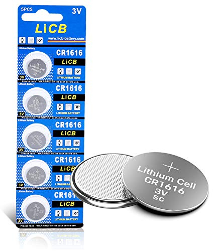 LiCB CR1616 Batteria al litio 3V 5PCS (CR 1616 / batterie CR1616 / DL1616 / ECR1616) per schede madri di computer, telecomandi, luci LED, glucometri, giocattoli, chiavi auto, bilance.