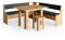 Vicco Eckbankgruppe Roman, Goldkraft Eiche/Anthrazit, 180 x 180 cm mit Tisch