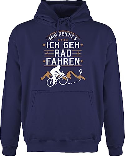 Hoodie Herren Pullover Männer - Radsport - Mir reichts ich geh Rad fahren I Geschenk Radfahren Geschenke - M - Navy Blau - fahrrad biker pullis radfahrer rädern kapuzenpullover fahrradfahrer