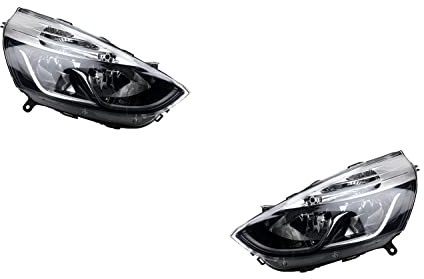 Johns, Juego de faros aptos para Renault Clio 11/12-08/16 H7/H1, juego izquierdo y derecho