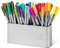 STAEDTLER dreikantiger Fineliner triplus, superfeine, metallgefasste 0,3 mm Spitze, ergonomischer Dreikantschaft, lange Lebensdauer, Metallköcher mit 50 Finelinern in sortierten Farben, 334 MC50