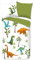 ESPiCO Bettwäsche Trendy Bedding Jurassics Weiß Grün Dinosaurier Dinos T-Rex Flugsaurier Palmen Wendeoptik Baumwolle, Größe:135 cm x 200 cm