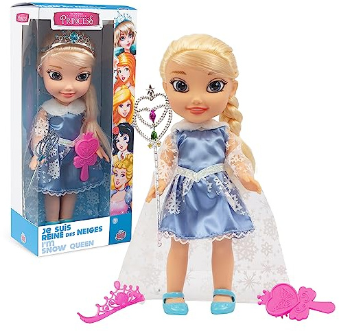 Fairytale Princess, Puppe 35 cm, mit Prinzessinnen-Outfit und Zubehör, Modell Eiskönigin, Spielzeug für Kinder ab 3 Jahren, GIOCHI PREZIOSI, FAT011