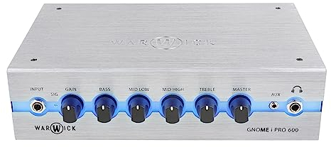 Warwick Gnome i Pro 600 Watt Pocket Bass Amp Head met USB Interface (W A GNOME IPRO 6 230)