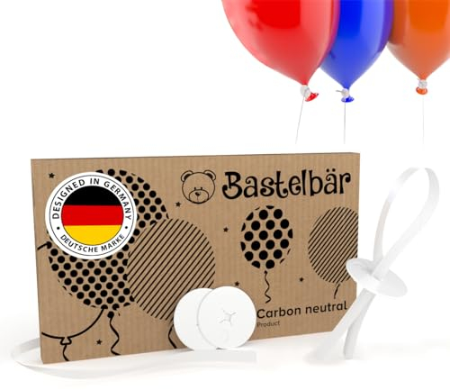 Chiusura Premium per Palloncini con Cordino - 100 Pezzi Nastro con Chiusura Rapida - Ecologico per Palloncini a Elio • Festa