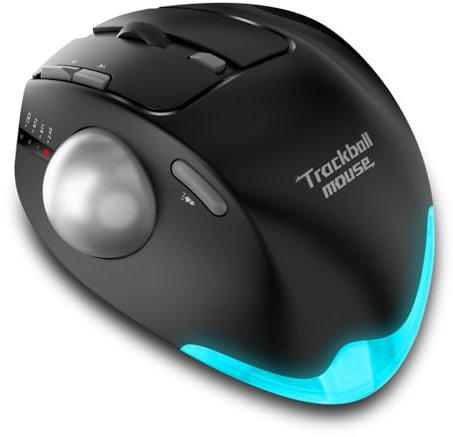 Zeerkeer Mouse Verticale 10000 DPI Ergonomico e Confortevole, Mouse 5 Pulsanti, Facile Controllo Con Il Pollice, Mano,Polso,Bracciolo Prevenzione LED Ottico compatibile con PC, Mac, Windows
