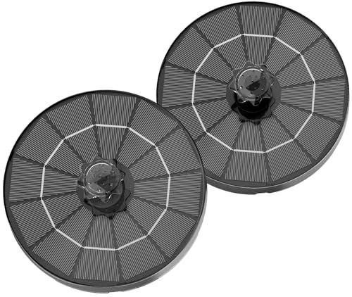 AISITIN 2 fontane solari per esterni, 3,5 W, migliorate, 2025, per esterni, con 4 effetti di spruzzo, pompa solare per laghetto, fontana galleggiante per giardino, bagno di uccelli, stagno