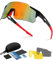 Winyoher Fahrradbrille Schnelle Brille Rave Herren-Leicht-Sportbrille Damen-UV400 Schutz-Sport Sonnenbrille Laufbrille mit 3 Austauschbare Linse für Radfahren Fahrrad Laufen Angeln Outdoorsports