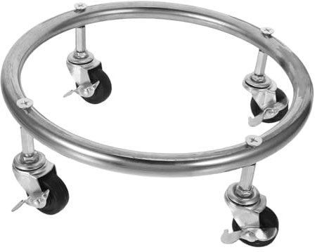 KONTONTY Supporto Mobile Per Cilindro Gas Con Ruote in Plastica e Freno Vassoio Per Bombola Gas Base Robusta Per Stoccaggio e Trasporto Bombole