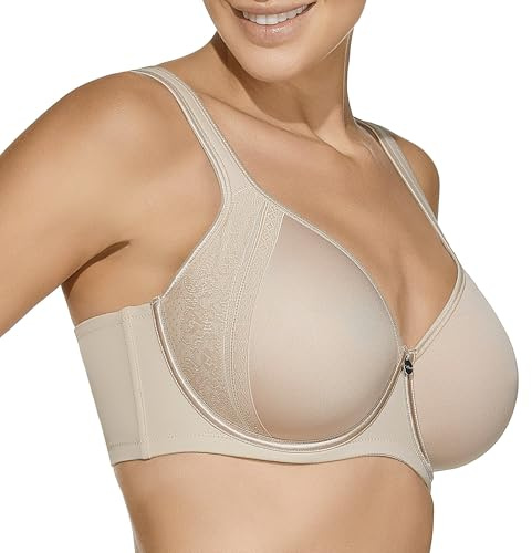 Selene, Sujetador Mujer con Copa Spacer Decorada en Encaje, Aros y Tirantes Anchos de Confort, Colección MIA