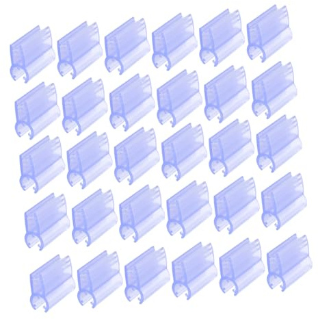 JEWEDECO 30 St Transparenta Skyltklämmor i PVC för Trådnät Hållare för Prisskyltar Butiksställ och Displaynät att Fästa och Idealiska för Detaljhandel och Exponering